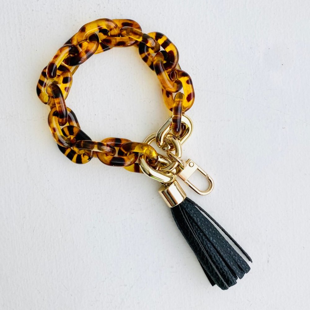 Tortoise - Chain Link Keychain Bracelet